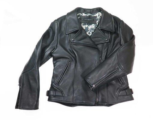 Custom Made leather Jacket- women's vented double-rider for long-distance touring