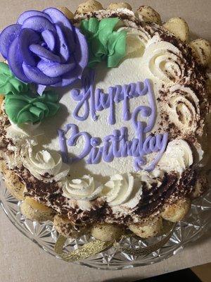 Tiramisu Birthday Cake