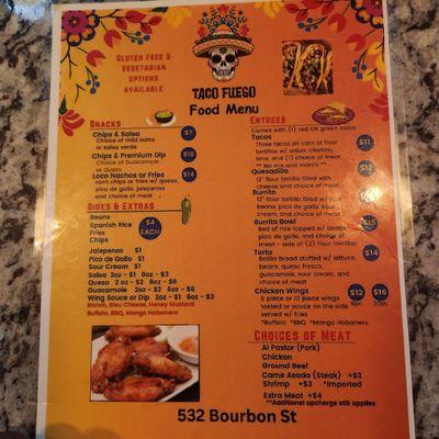 Food Menu