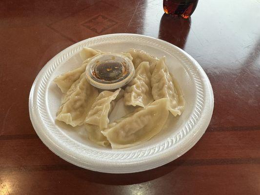 Steamed dumplings.