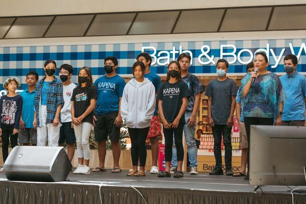 Kapena School of Music students at a summer ho'ike