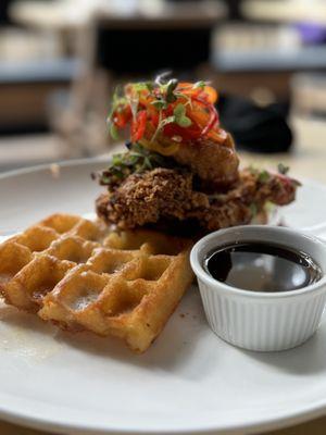 Chicken and waffles