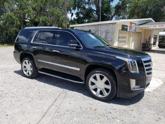 Buff job on a Cadillac