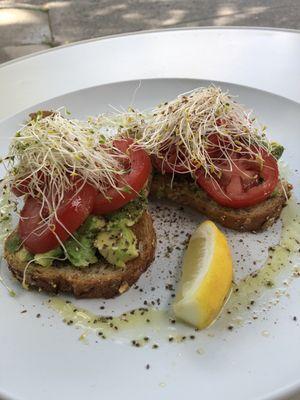 Avocado toast... loved the fresh ingredients and nice presentation