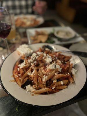 Tomato, feta and eggplant (penne)