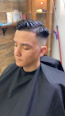 Bald Fade shears cut on top!