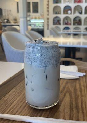 Iced black sesame latte