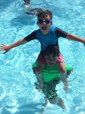 Grandsons love my refreshing pool.