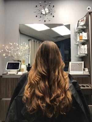 Beautiful balayage and a blowout. Love it!