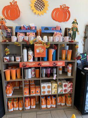 Fall Display with Cups and Coffee