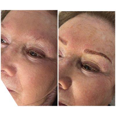 Microblading before and after IG@happynails_olympiad