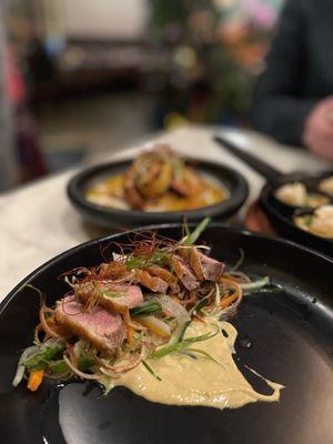 Duck breast on a herb salad w Dijon base ($21)- cooked to perfection, comforting