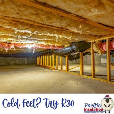 Crawl space insulation needs to be Kraft faced with the paper pointing toward the ceiling. Serving Spokane & Cda. #insulation #spokane