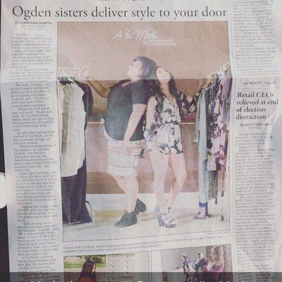 Founders of A' La Mode in the Standard Examiner.