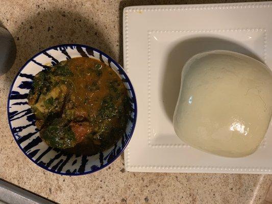 Fufu and efo takeout