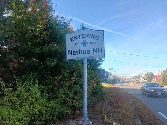 Entering Nashua, NH from Tyngsborough, MA