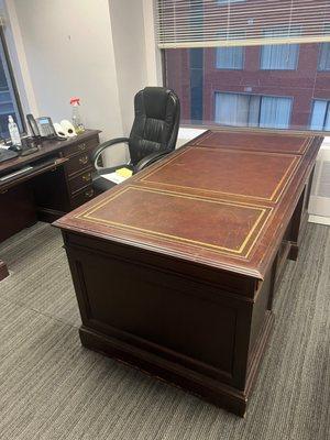 Mahogany Executive Desk
 72 x 36 inches
 Baker Furniture