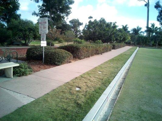 From the long lengths of the lawns to the cut grass the playing field where the lawn balls were rolled