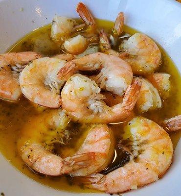 large steamed shrimp in garlic butter