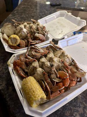 Blue crab platter