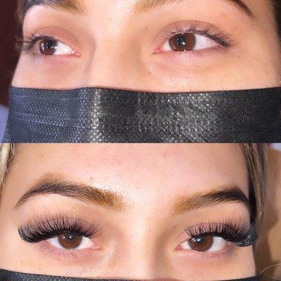 Lash Extensions done by Amanda