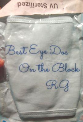 A small appreciation gift mask for my eye doctor