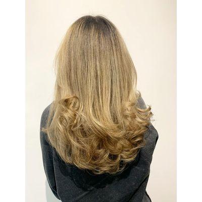 Soft Balayage and Blowout by Shadie @thestationhairstudio