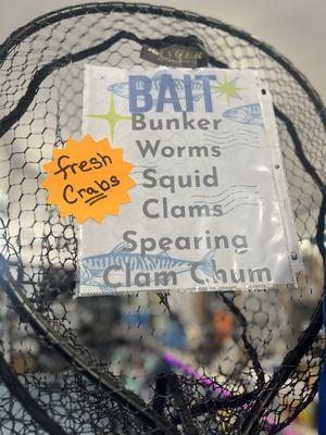 Fresh Bait available daily! Fishing and tackle