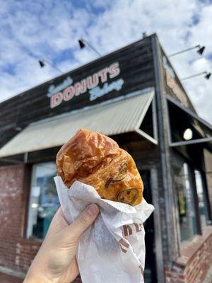 Turkey cheese jalapeños croissant yum