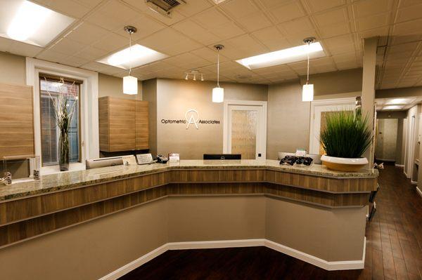 Reception area at Optometric Associates.