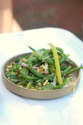 Pole beans, fish sauce, lime, pine nut ($8) - delicious!