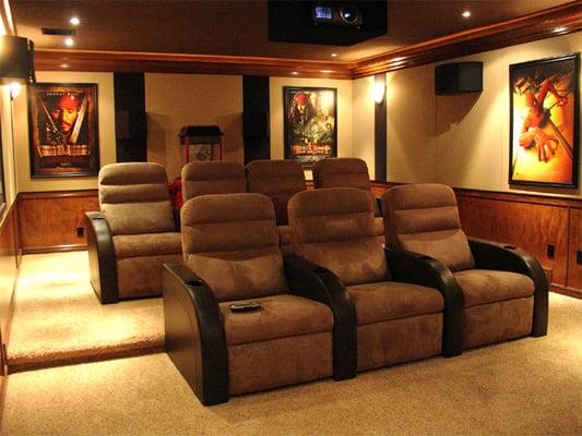 Home Theater room with Cabinet