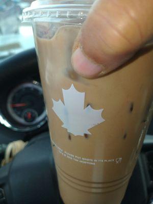 Large Mocha iced coffee