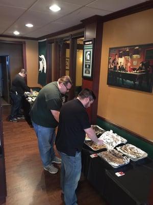 Catering an event at Wild Bills.