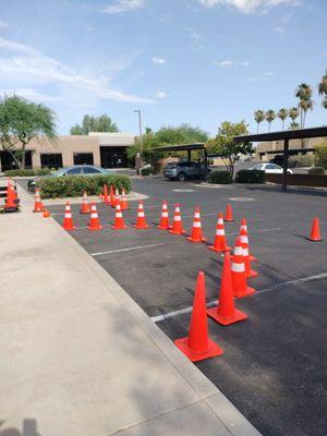 Out side Flaggers work zone skill test