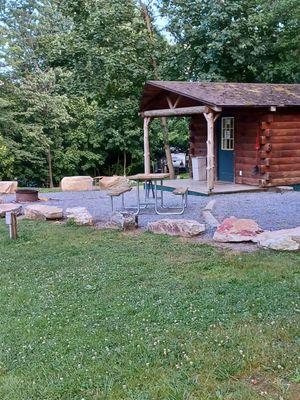 Cabin by the pond