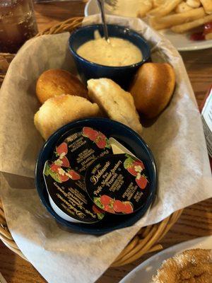 Hot biscuits and cornbread