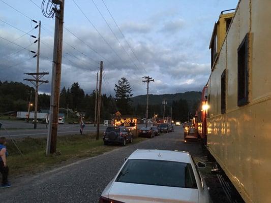 View from Caboose 4 at night