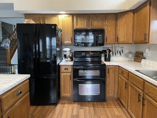 Refrigerator, stove, double oven,