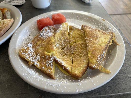 Side of french toast for The Hunter.