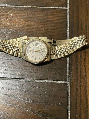 35 year old Jules Jurgenson 14k watch with added link made by Fast-Fix.