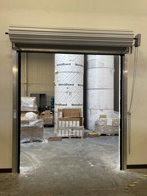 Commercial steel roll up door installation 8x10