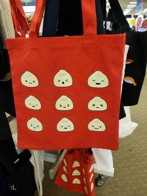 Cute dumpling tote bags. More so for books, not really for shopping because it's way too small.