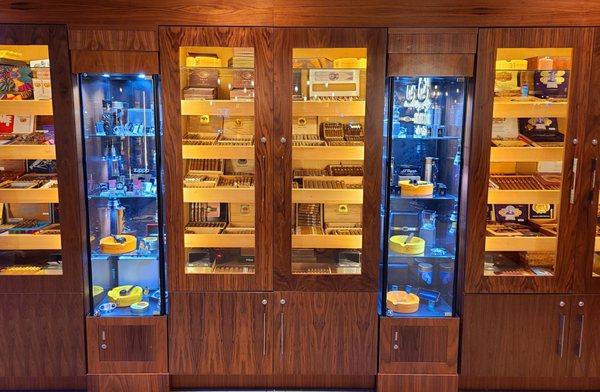 Their beautiful humidors with a great selection of cigars