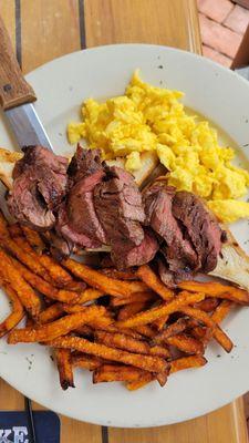 Steak and eggs