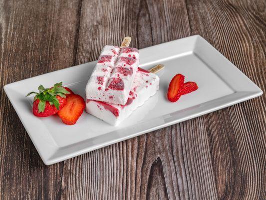 Strawberry And Cream Lollifruit Popsicle