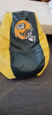 jumbo vinyl bean bags with team logo's