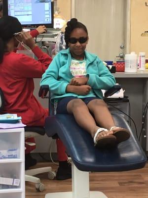 My big girl about to get her pearly whites cleaned