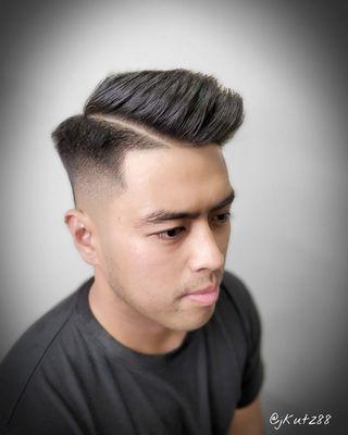 Medium fade with hard part