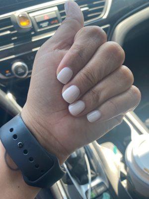 Nail dip in Milky White